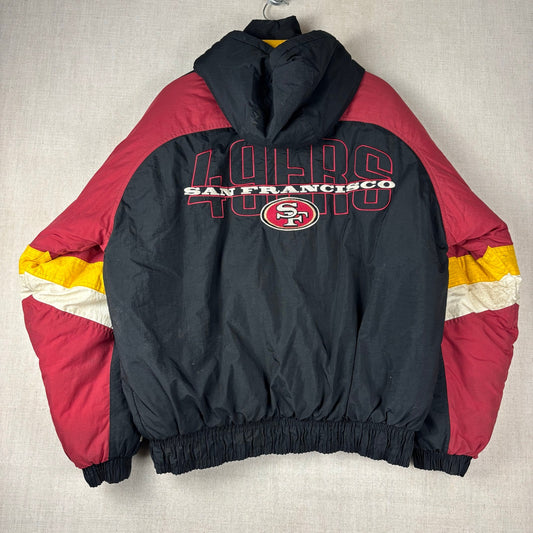 Vintage San Francisco 49ers NFL Starter Nylon Puffer Jacket Medium