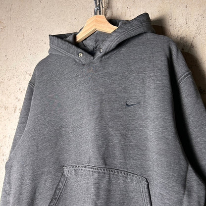 Nike Silver Tab Charcoal Tonal Essential Distressed Large Y2K Hoodie