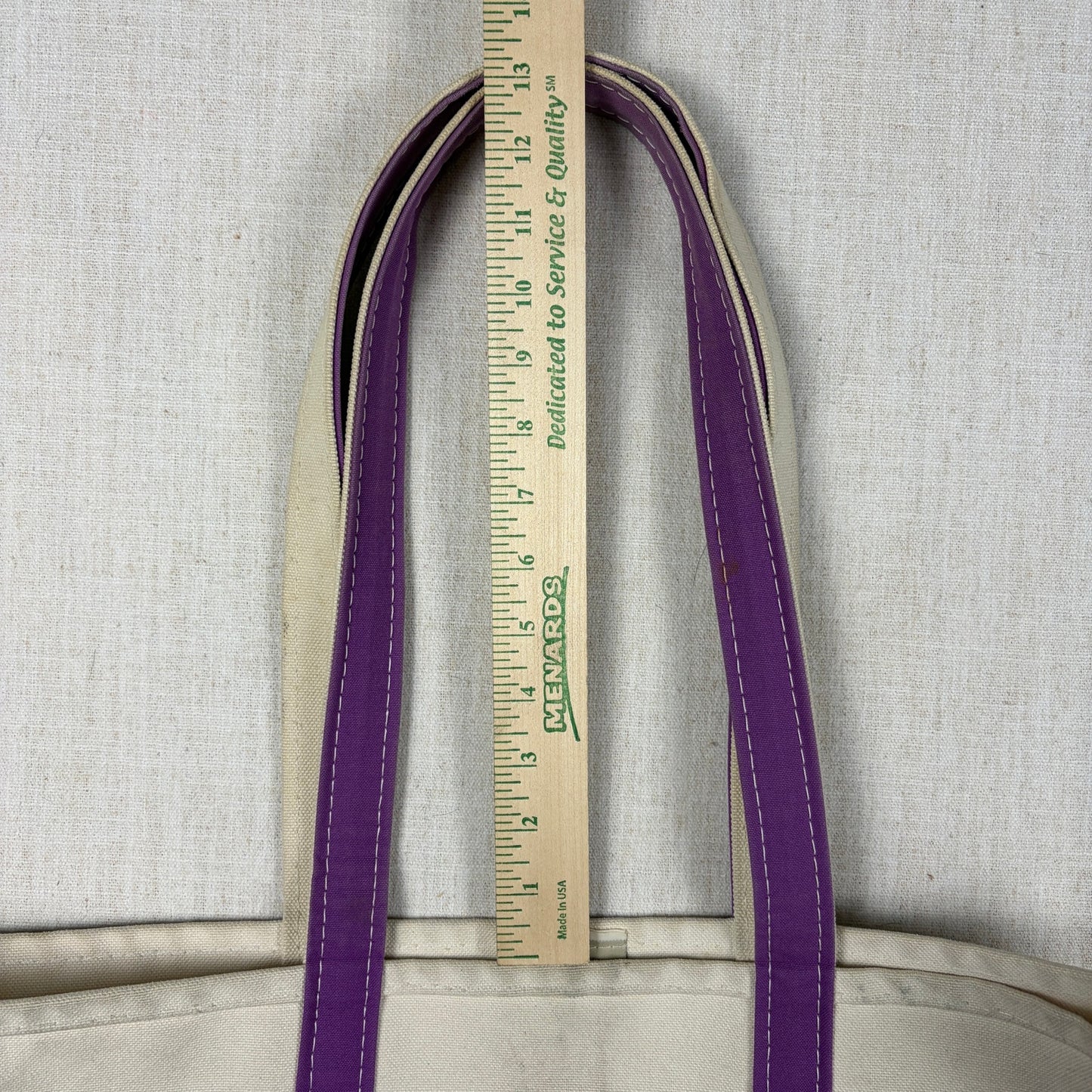 Vintage LL Bean "Nana" Purple Boat and Tote Sz Large Made in USA Cotton Bag