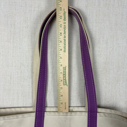 Vintage LL Bean "Nana" Purple Boat and Tote Sz Large Made in USA Cotton Bag