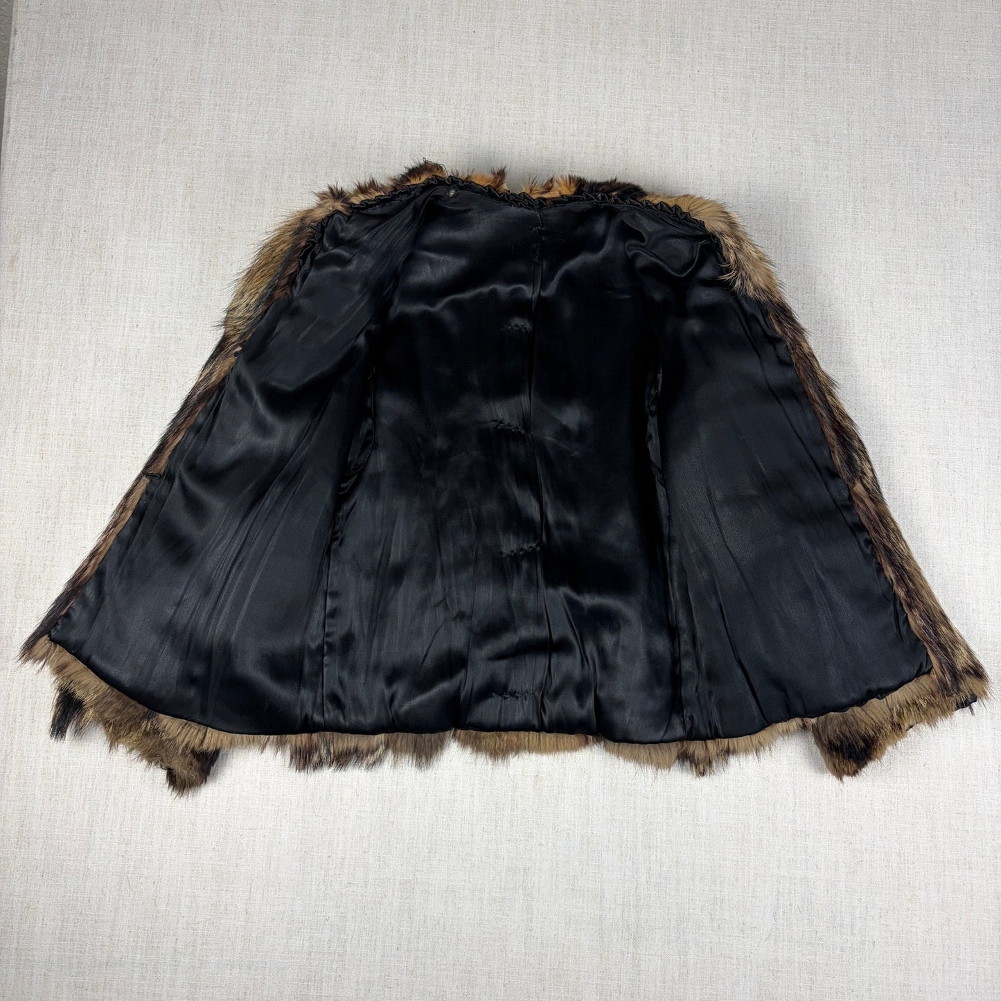 Vintage Raccoon Real Fur Beautiful Handmade Small Jacket