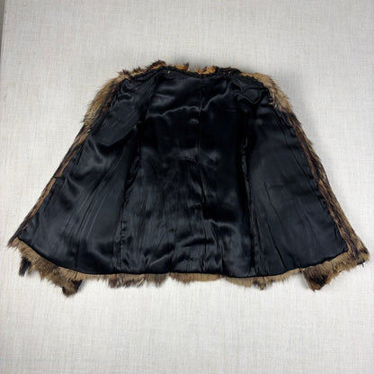 Vintage Raccoon Real Fur Beautiful Handmade Small Jacket