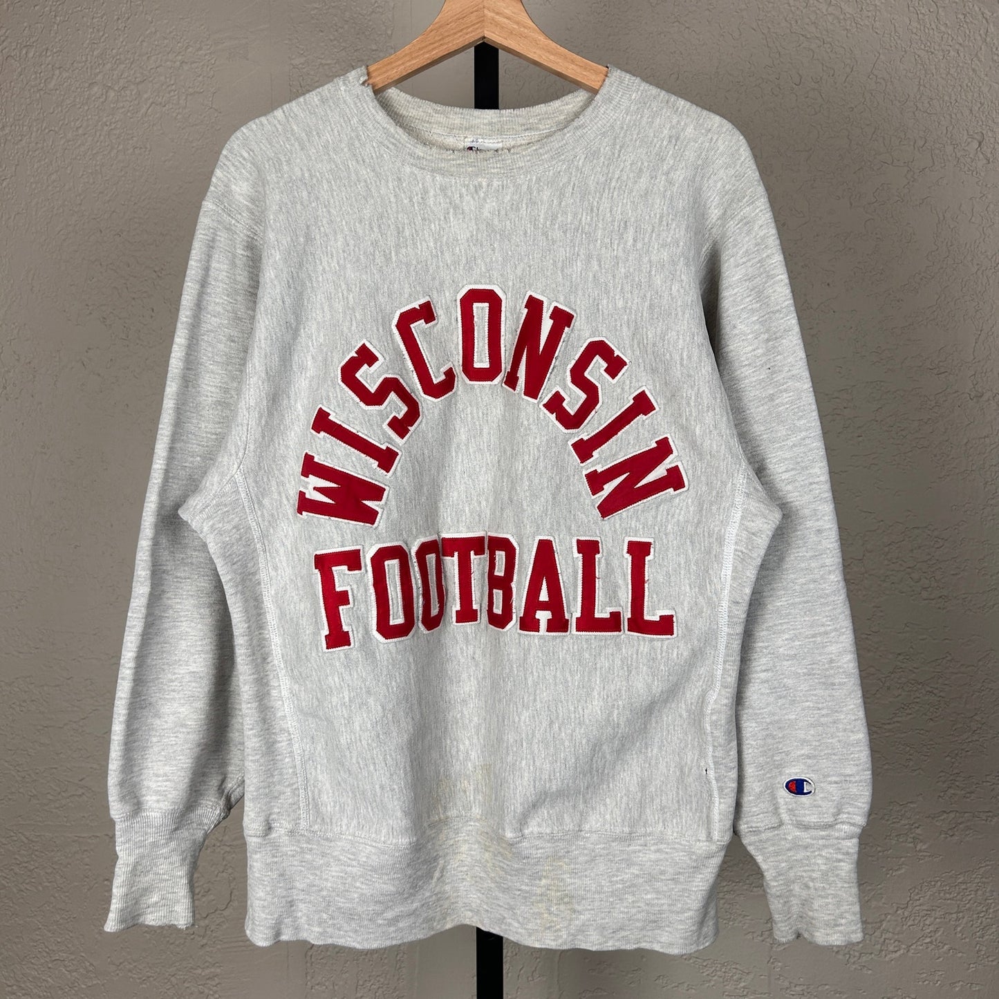 Champion Reverse Weave 90s Wisconsin Badgers Football Large Sweatshirt