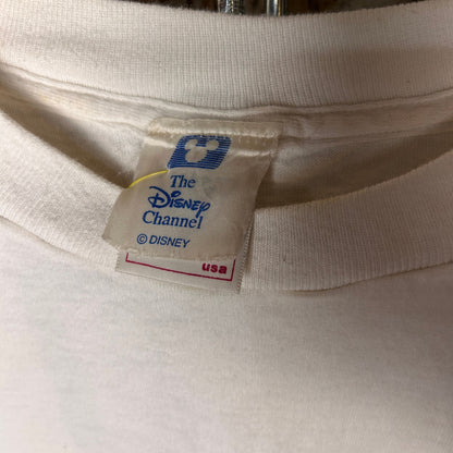 Vintage Mickey Mouse Disney Channel Promo Large 80s Shirt