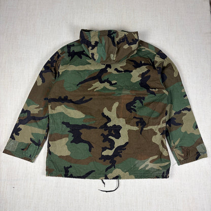 Vintage Military Pullover Parka Army Camo Medium Jacket
