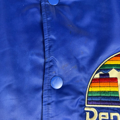 Vintage Denver Nuggets Starter Satin Embroidered NBA Bomber Jacket XXL
