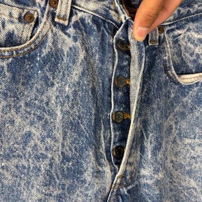 Vintage Levis 501 XX 80s Acid Wash Button Fly 29x30.5 USA Made Jeans