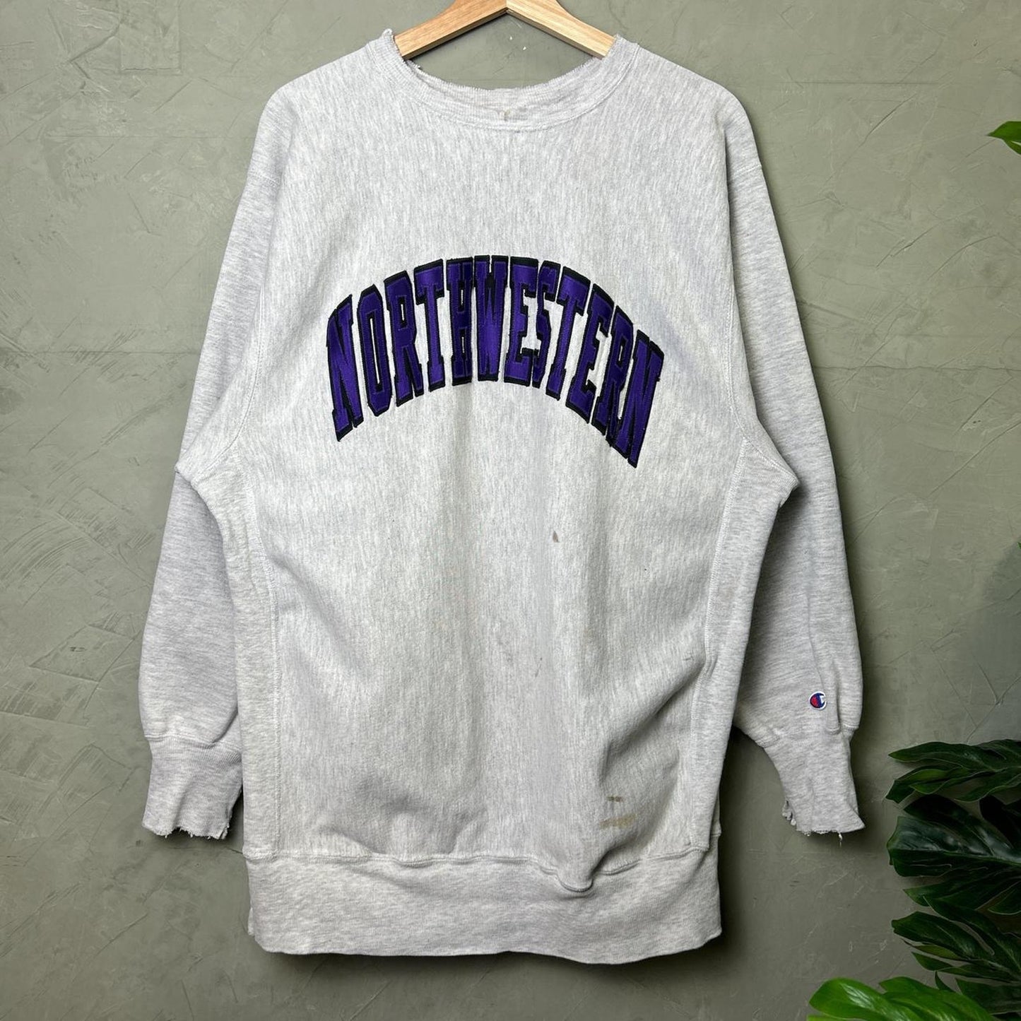Champion Reverse Weave 90s Northwestern University 3XL Distressed Crewneck