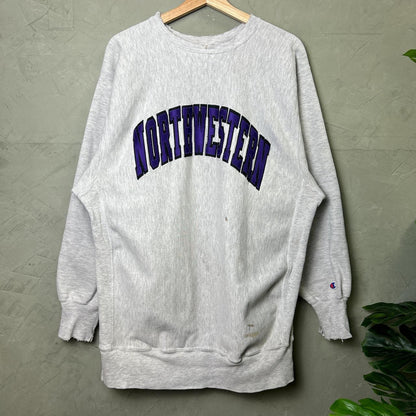 Champion Reverse Weave 90s Northwestern University 3XL Distressed Crewneck