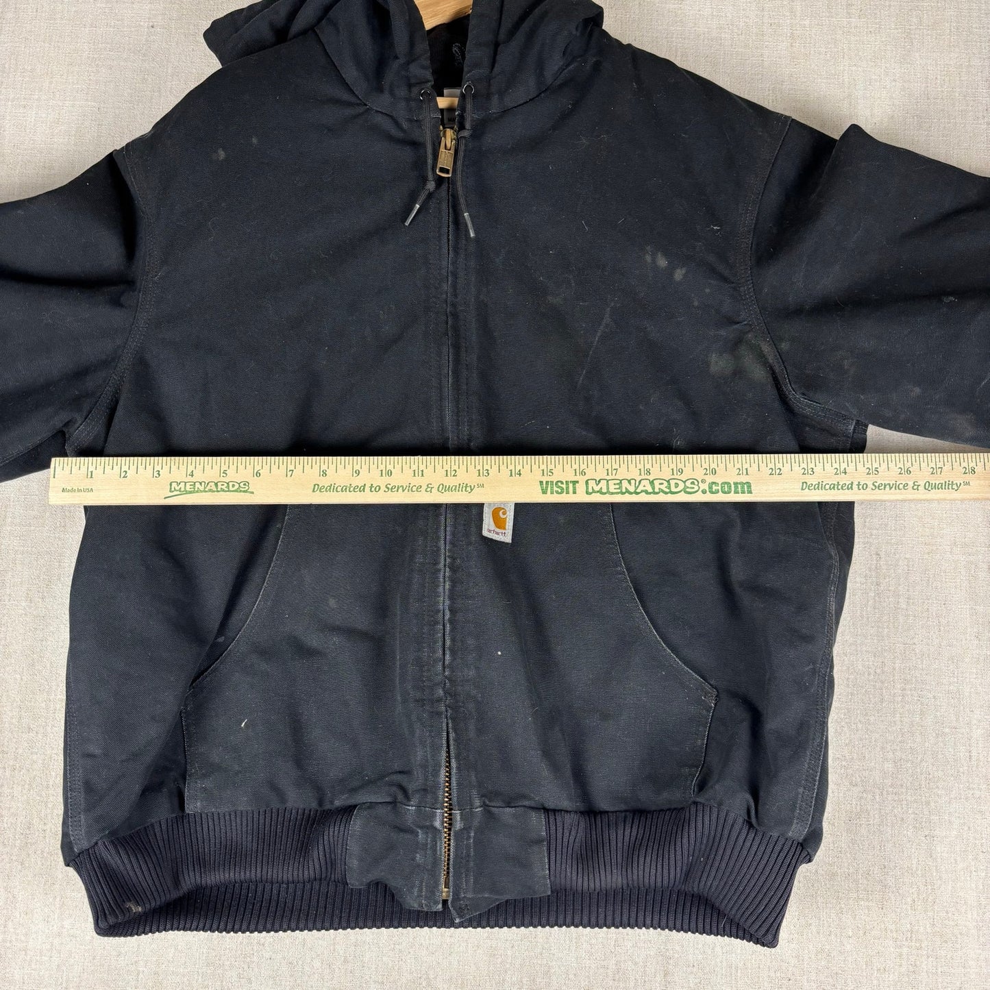 Vintage Carhartt Made in USA Duck Canvas Quilted Hooded Jacket Large