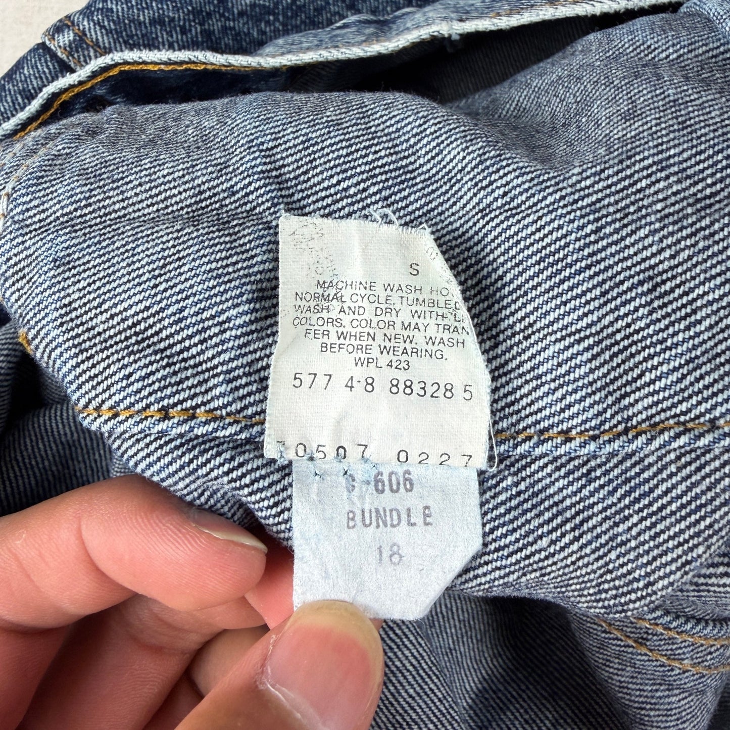 Vintage Levis 80s 70507 0227 USA Made Acid Wash Denim Trucker Jacket Medium