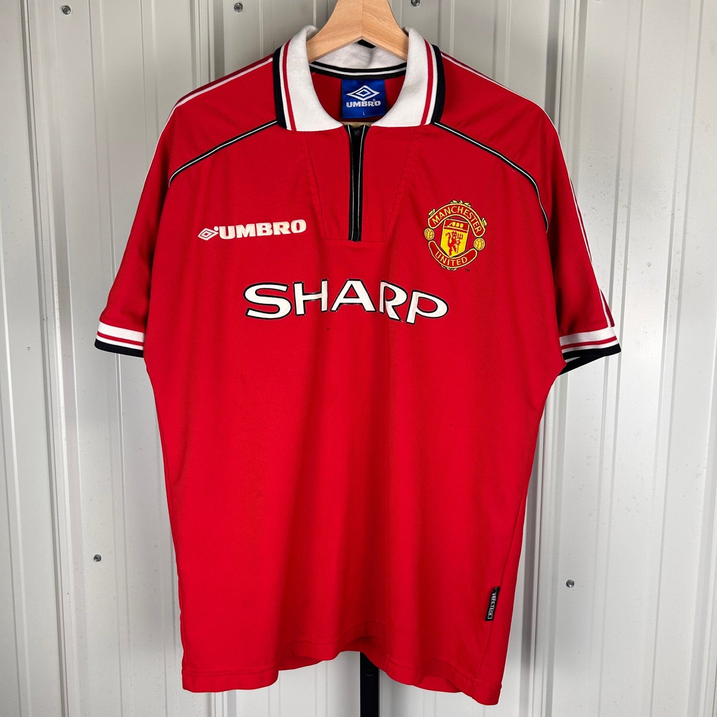 Manchester United Home Football Umbro Jersey 1998 Soccer Mens  L