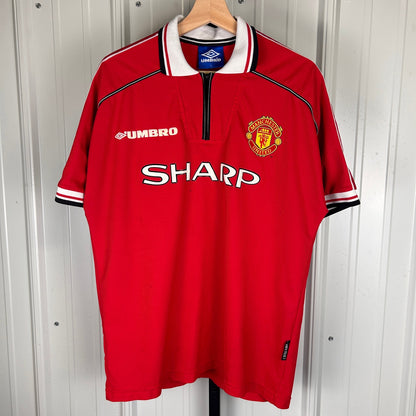 Manchester United Home Football Umbro Jersey 1998 Soccer Mens  L