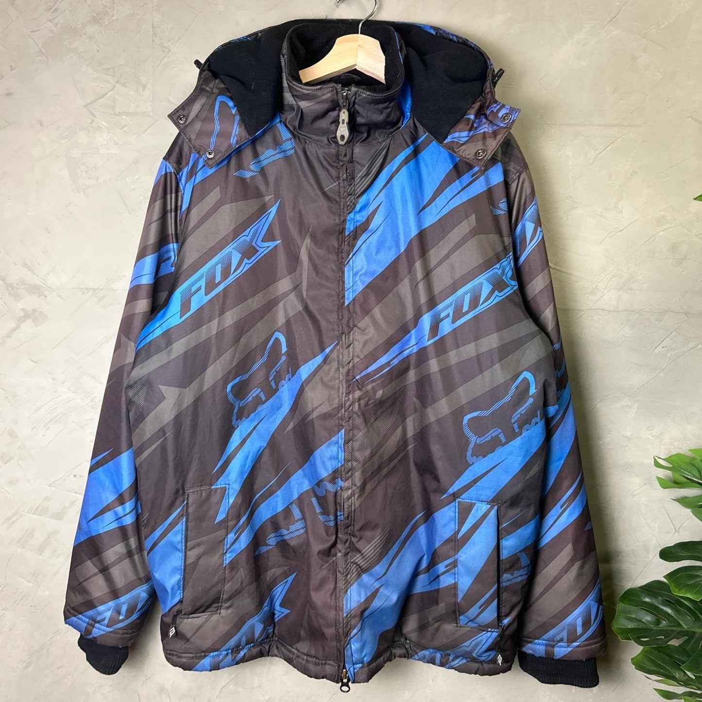 Fox Racing Y2K Winter Snowboarding Skiing Large Zip Up Jacket