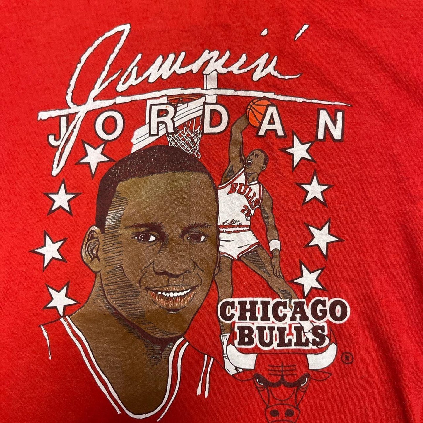 Vintage Michael Jordan Rookie 80s Jammin Jordan Medium Basketball Tee