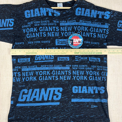 Vintage Salem Sportswear New York Giants NFL AOP XL Tee