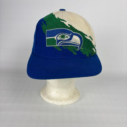 Vintage Seattle Seahawks Splash Logo Athletic Pro Line Snapback Hat