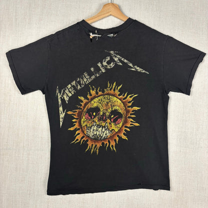 1994 Metallica Pushead Flaming Skull Thrashed Distressed Medium Tee