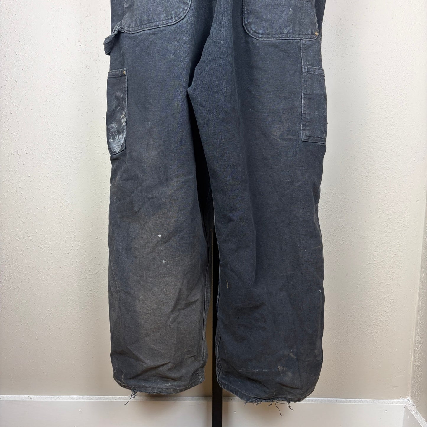Vintage Distressed Carhartt Double Knee Overalls Bibs 38x28