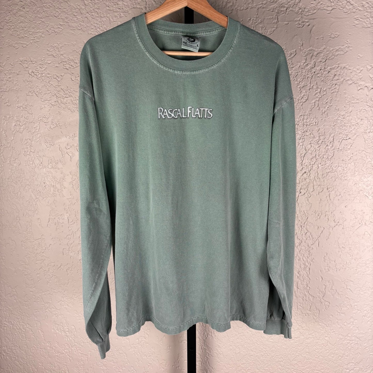 Rascal Flatts Y2K Tour Concert Merch Sage Green Large Longsleeve