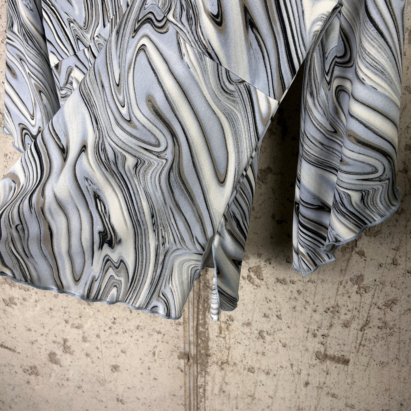 Hippie Style Psychedelic V Neck Womens Large 70s/80s MKM Blouse