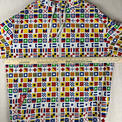 LRG Lifted Research Group World Flags AOP Y2K Zip Up Hoodie 3XL