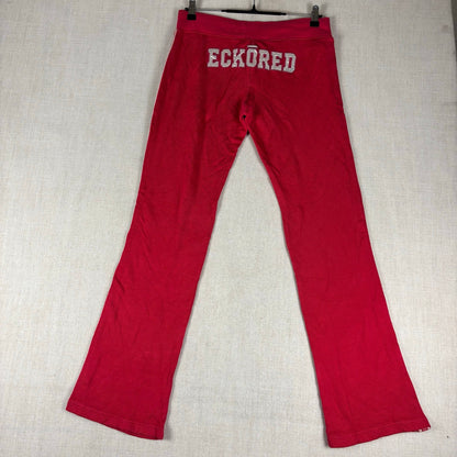 Y2K Velour Hot Pink Low Rise Track Suit 2Pc Set Ecko Red #72 Varsity Style M/L