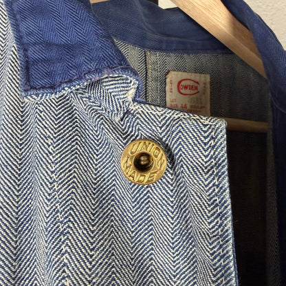 True Vintage 1950s Cowden Sanforized Sz44 Union Made Chainstitch Mechanic Jacket