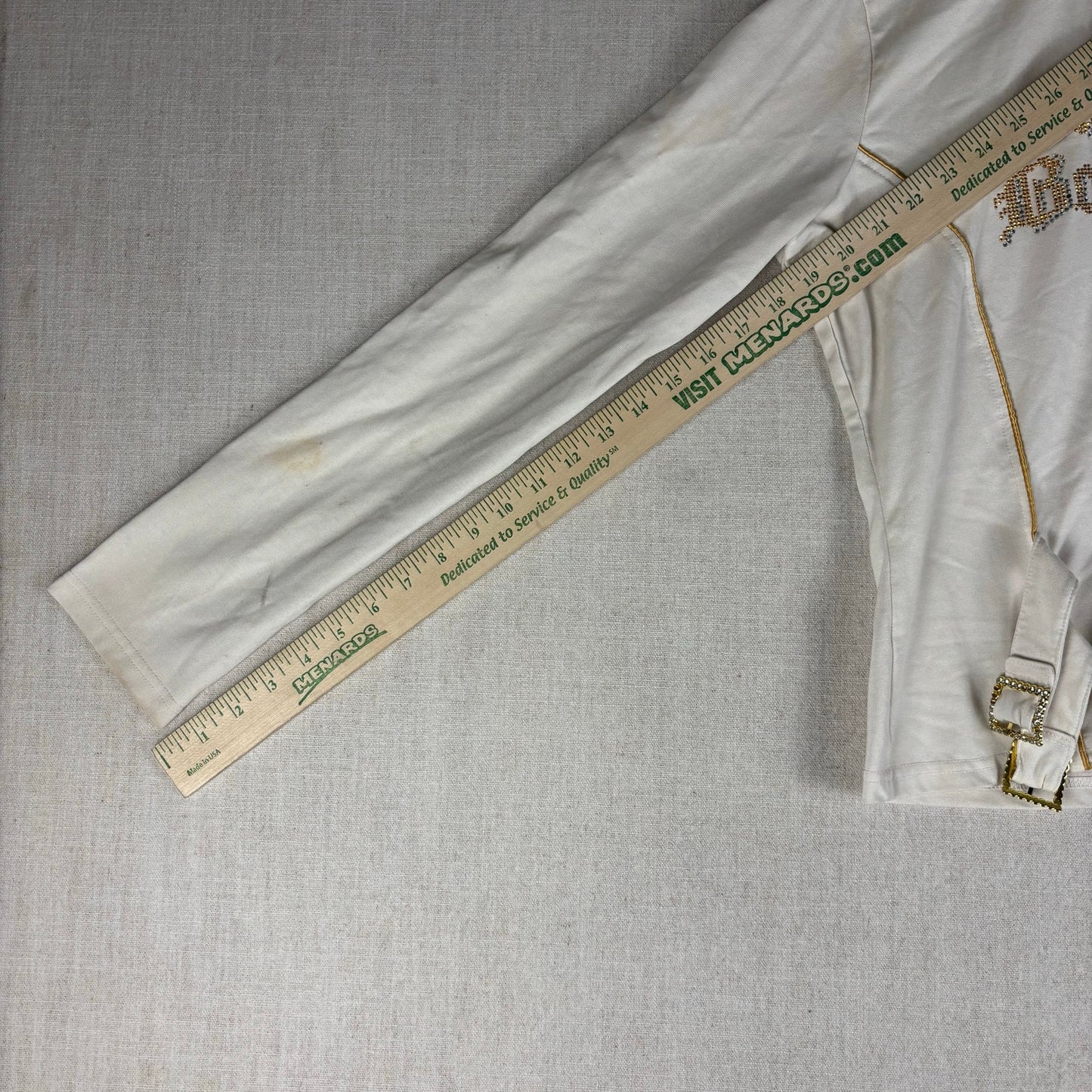 Y2K Apple Bottoms Rhinestone Tracksuit Top Belt Detail XL