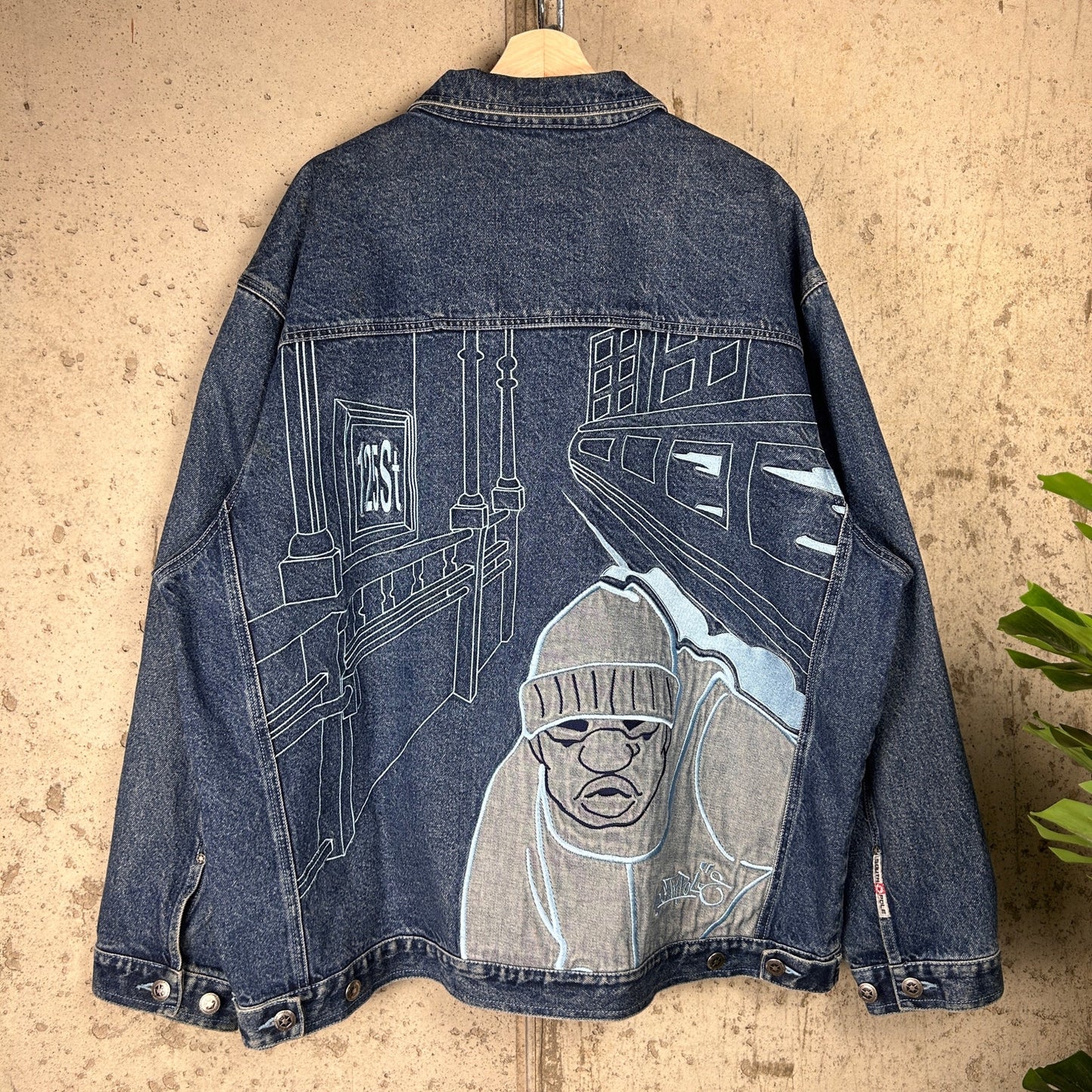 CRAZY South Pole Big Logo Embroidered NWT Y2K XL Jean Jacket