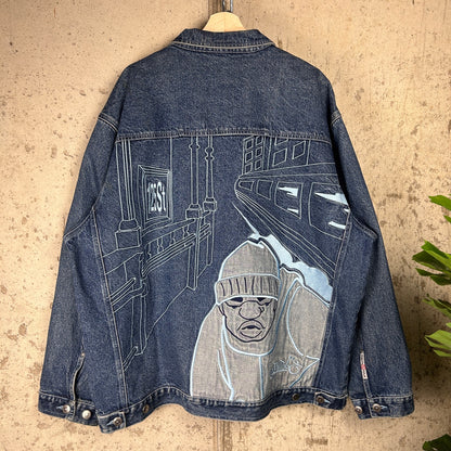 CRAZY South Pole Big Logo Embroidered NWT Y2K XL Jean Jacket