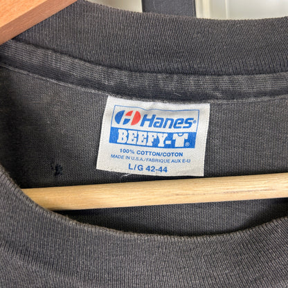 Boston Celtics Vintage Skyline Spellout Starry Night Team Signature Large Shirt