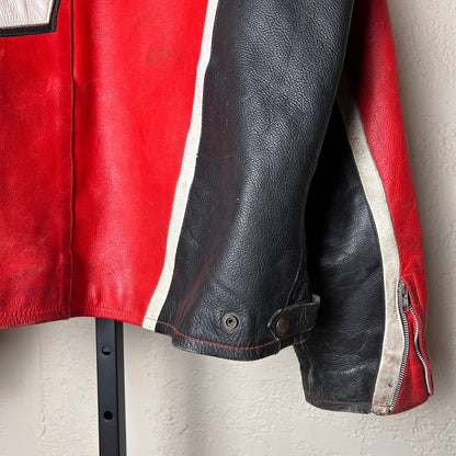 Vintage Pirelli Real Leather Racing Jacket Exit 7 Size 54 XXL Tru Fit