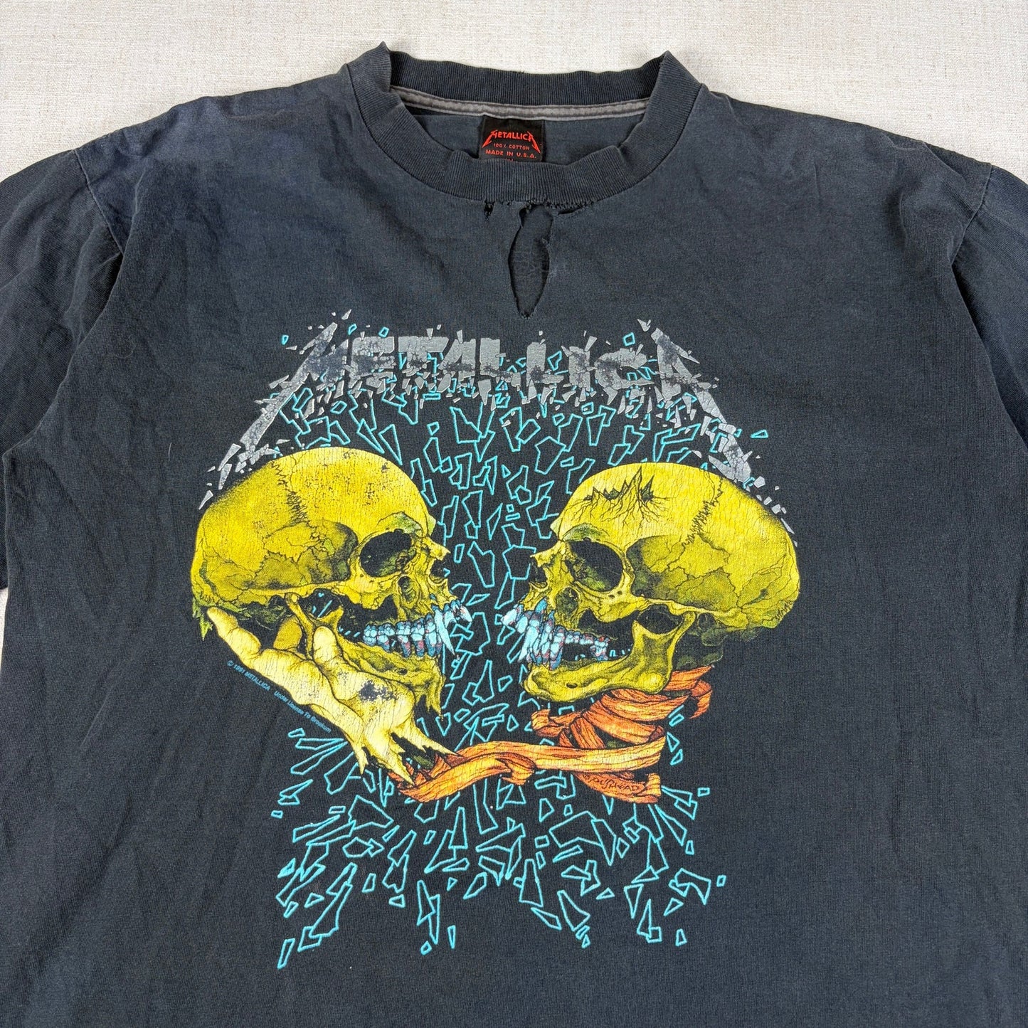 Vintage Metallica Pushead Sad But True 1991 Distressed Faded XL Tee