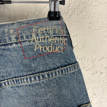 Vokal Classics Y2K Embroidered Baggy Sz 36 Skater Distressed Jeans