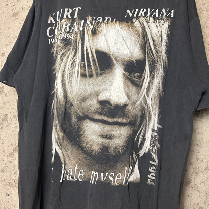 Kurt Cobain RARE 1994 Memorial Nirvana "I Hate Myself" XL Single Stitch Tee