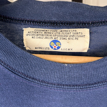 Avirex New York Fitness Club Vintage Gym Streetwear Large Flight Shirt