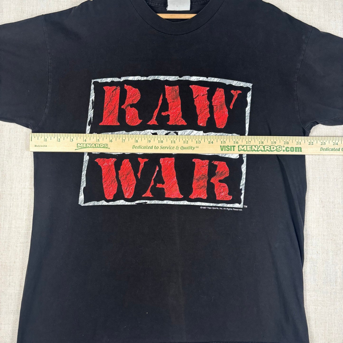 Vintage WWF Raw is War 1997 WWE War Zone Monday Night Raw Large Tee