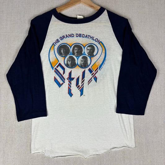 Vintage Styx 1979 The Grand Decathlon Tour Raglan Band Tee Medium