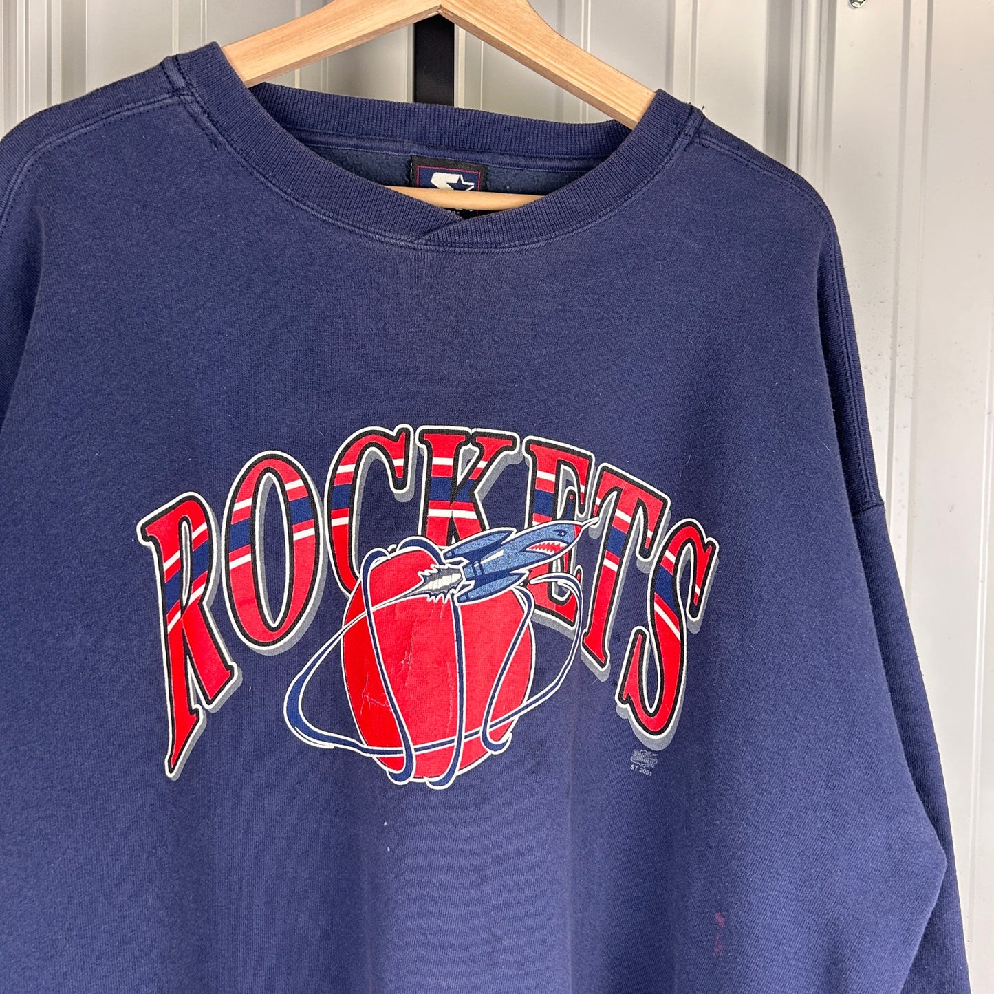 Houston Rockets 90s NBA Starter XL Heavyweight Crewneck