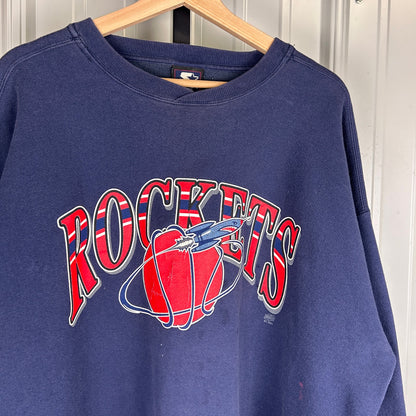 Houston Rockets 90s NBA Starter XL Heavyweight Crewneck