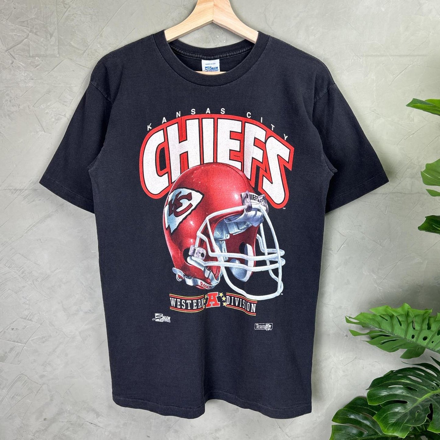 Kansas City Chiefs Salem Sportswear NFL Football Shirt L 90s