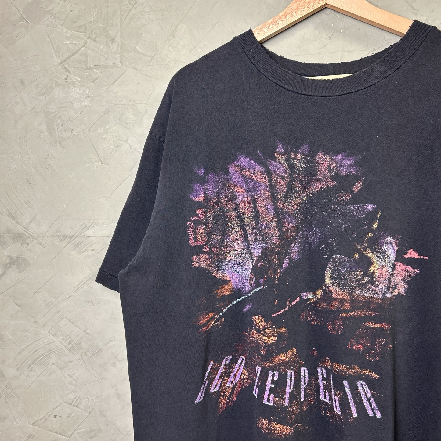 Led Zeppelin Zoso 90s XL Concert Tour Distressed Vintage Tee