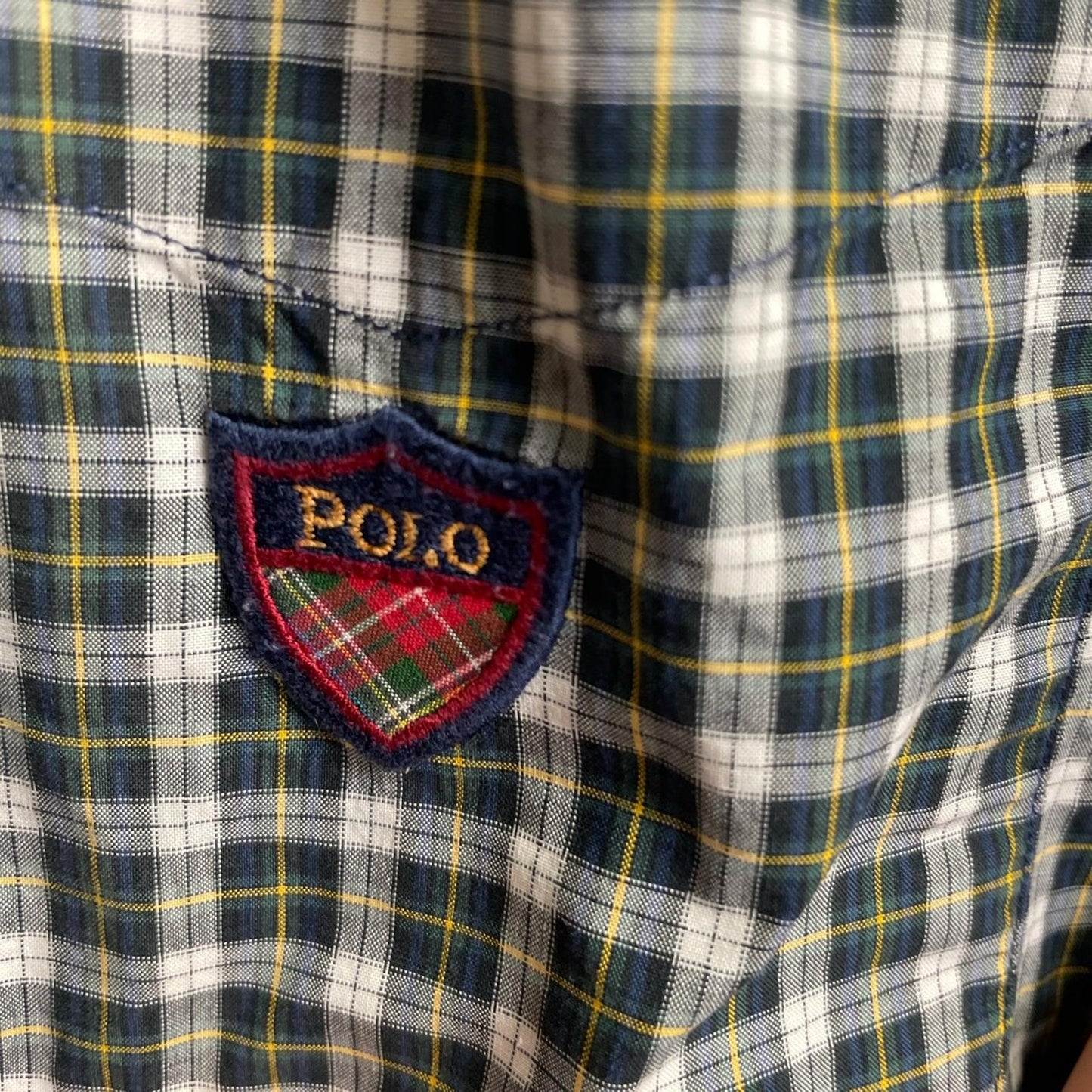 Ralph Lauren Polo Vintage Plaid Button Up 90s XL