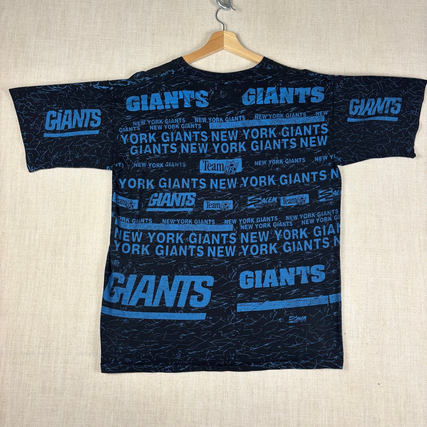 Vintage Salem Sportswear New York Giants NFL AOP XL Tee