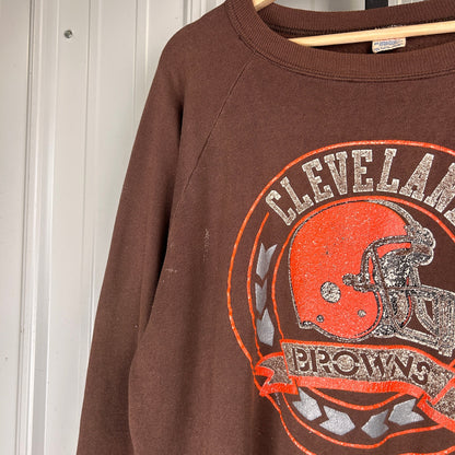 Cleveland Browns 1980s XL Champion NFL Made in USA Crewneck