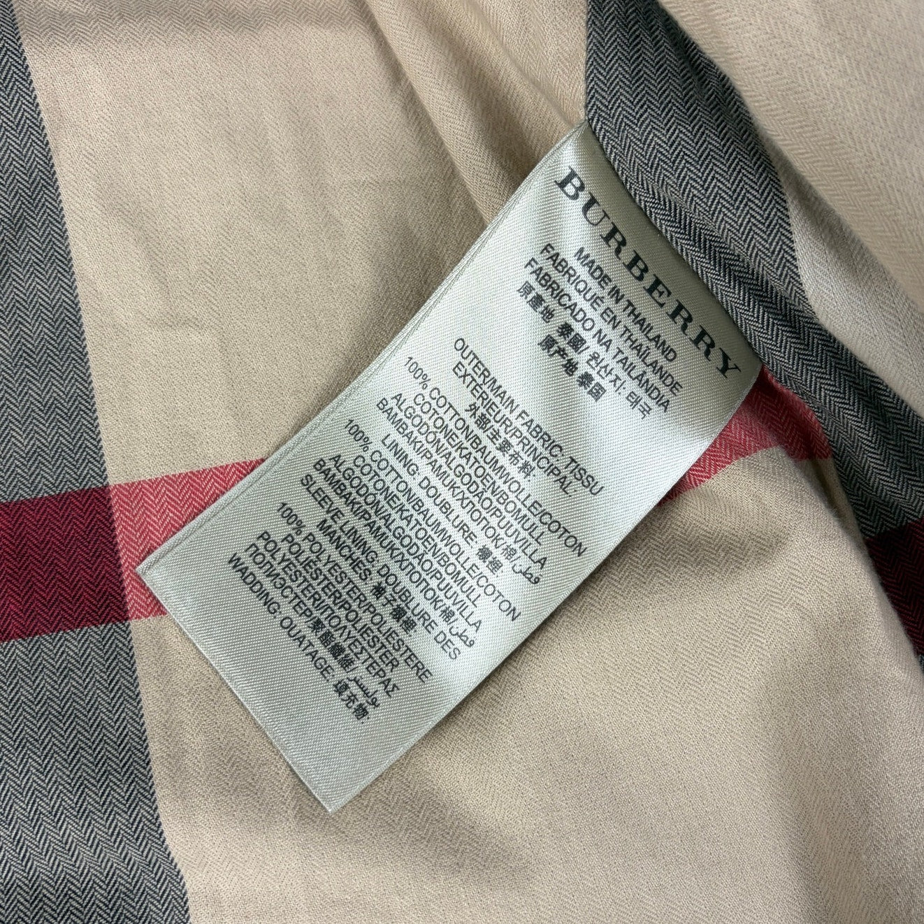 Burberry Brit Nova Check Double Breasted XXL Trench Coat