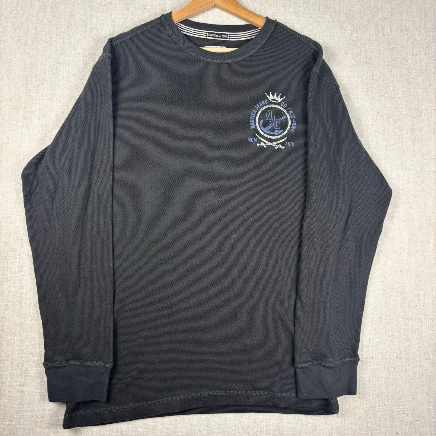 Nautica Jeans Northern Erie Pier Y2K Thermal 100% Cotton XXL Shirt