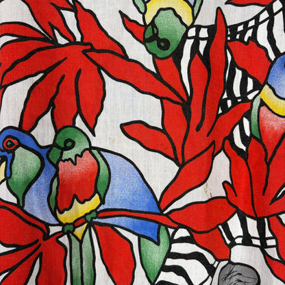 Vintage Hawaiian Avant Garde Rainforest Jungle AOP Crazy Large Button Up