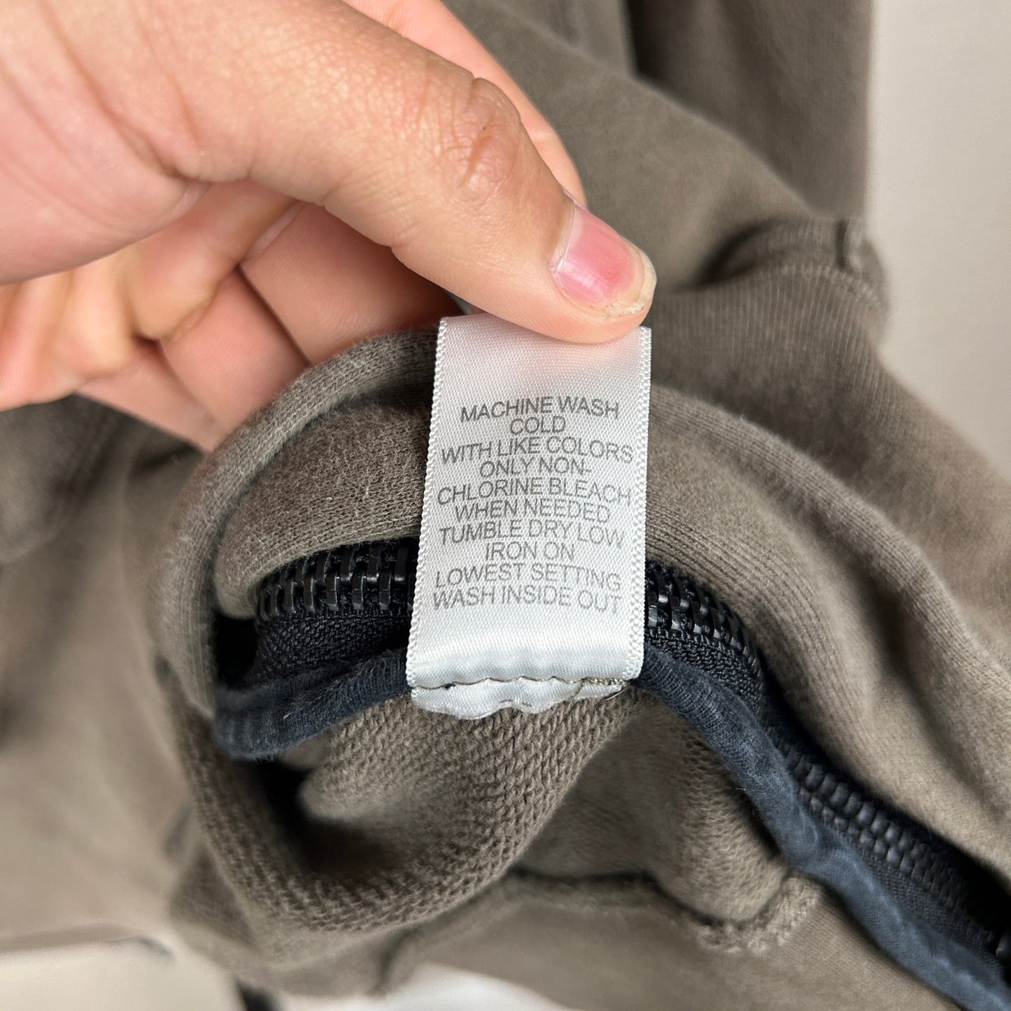 Fear Of God FOG Essentials Half Zip Heavyweight Large Earth Tone Hoodie